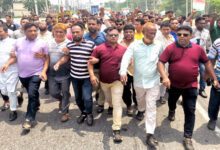 আড়াইহাজারে আজাদের মুক্তির দাবিতে বিএনপির বিক্ষোভ মিছিল