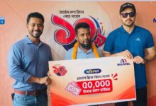 আড়াইহাজারে মার্সেল র‌্যাফেল ড্র এর পুরষ্কার দিলেন অভিনেতা ইফরান সাজ্জাদ